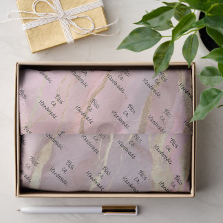 Sanftes Gold-Pfirsich-Marmor Seidenpapier