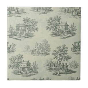 Sanftes Grau Rustikale Farm-Toile-Landschaft Fliese