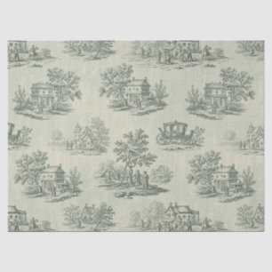 Sanftes Grau Rustikale Farm-Toile-Landschaft Seidenpapier