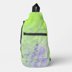Sanftes Grün- und Lavendel-Harmonie Crossbody Bag