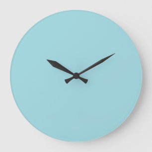 Sanftes Himmelblau Einfarbig Große Wanduhr