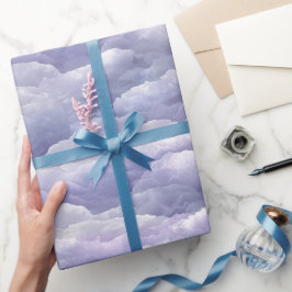 Sanftes Lavendel Flieder Wolken Nebel Abstraktes M Geschenkpapier