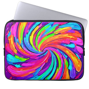 Sanftes Leuchten: Cartoon-Regenbogen  Laptopschutzhülle