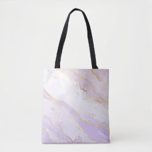 Sanftes Lila Wasserfarbe Gold Spritzer Elegant Tasche