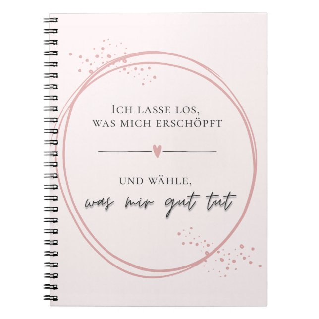 Sanftes Loslass-Affirmation Notizblock (Vorderseite)