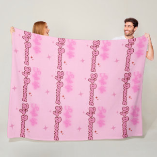 Sanftes Mädchen, große Träume, rosa Wurfdecke Fleecedecke