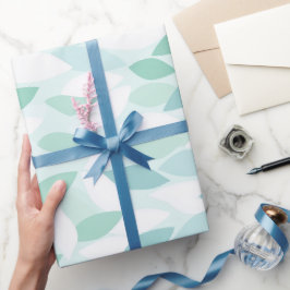 Sanftes Minzgrün Frische Brise Abstraktes Muster Geschenkpapier