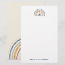 Sanftes Neutrales Boho Regenbogen Herz