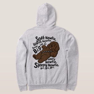Sanftes Newfie-Gedicht (Brauner Newfie) Hoodie