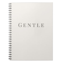 Sanftes Notizbuch mit minimalistischer Typografie Notizblock