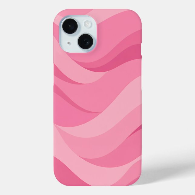 Sanftes Rosa abstraktes Wellenmuster Case-Mate iPhone Hülle (Rückseite)