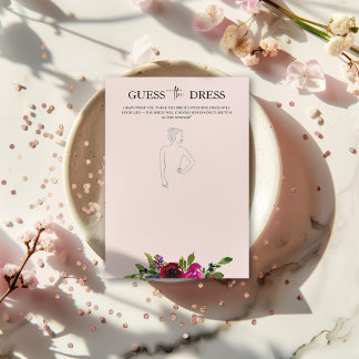 Sanftes Rosa-Aquarell-Blumen-Brautparty-Spiel