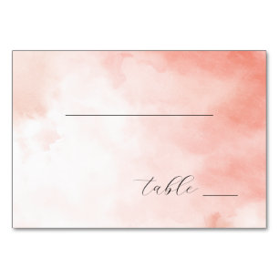 Sanftes Rosa Aquarell Tischnummer