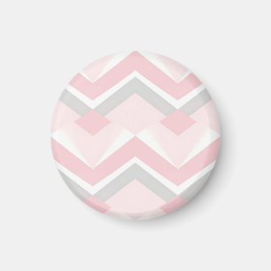 Sanftes Rosa Chevron Geometrisch Magnet
