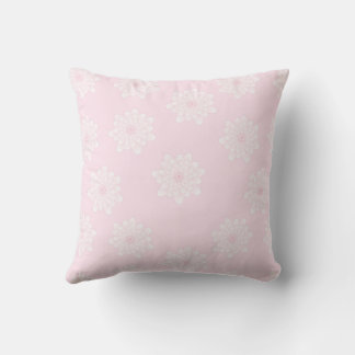 Sanftes Rosa Minimalistisches Floral Kissen