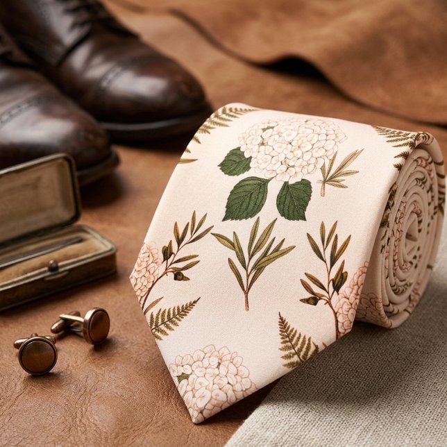 Sanftes Rosa & Salbei Botanisch Krawatte (Von Creator hochgeladen)