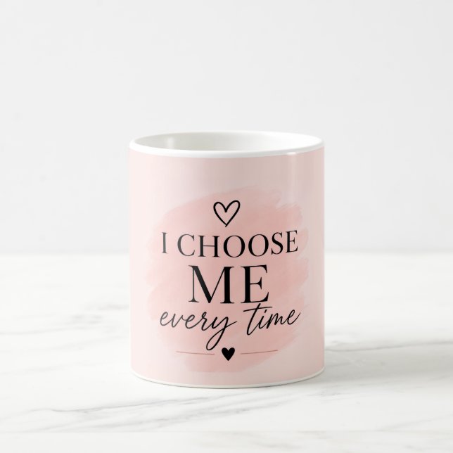 Sanftes Rosa Selbstliebe-Ästhetik Kaffeetasse (Mittel)