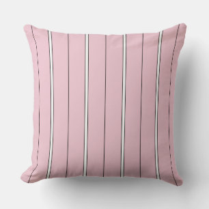 Sanftes Rosa Vertikalstreifenmuster Minimal Kissen