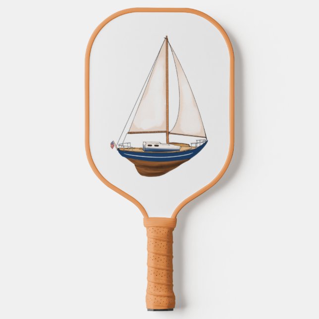 Sanftes Segeln an der Küste Pickleball Schläger (Vorderseite)