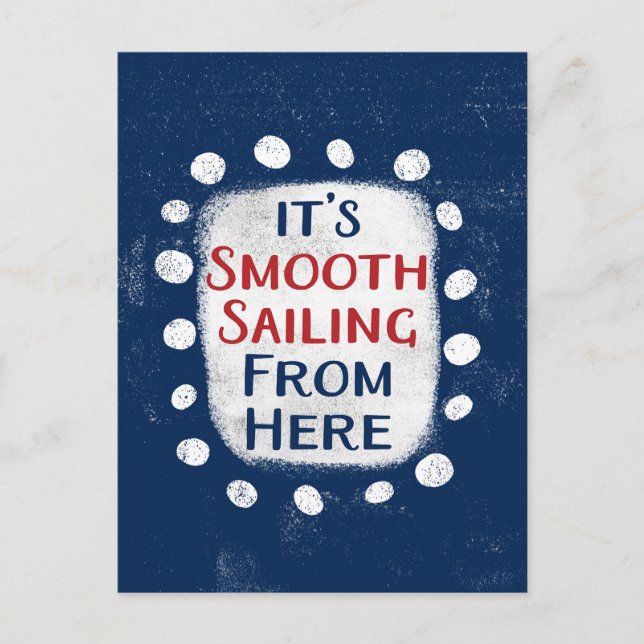 Sanftes Segeln von hier Postkarte (Vorderseite)
