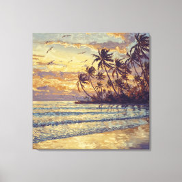 Sanftes Strandlicht - Impressionistischer Landscha Leinwanddruck