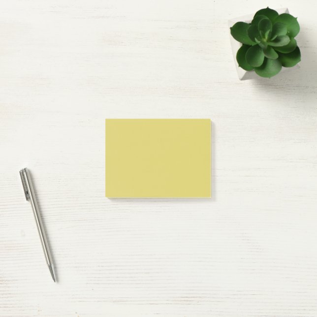 Sanftes Warmgelb Minimalistisch  Post-it Klebezettel (Büro)