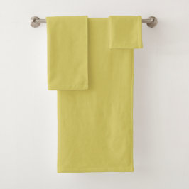 Sanftes Warmgelbes Dekoratives Badetuch-Set Badhandtuch Set