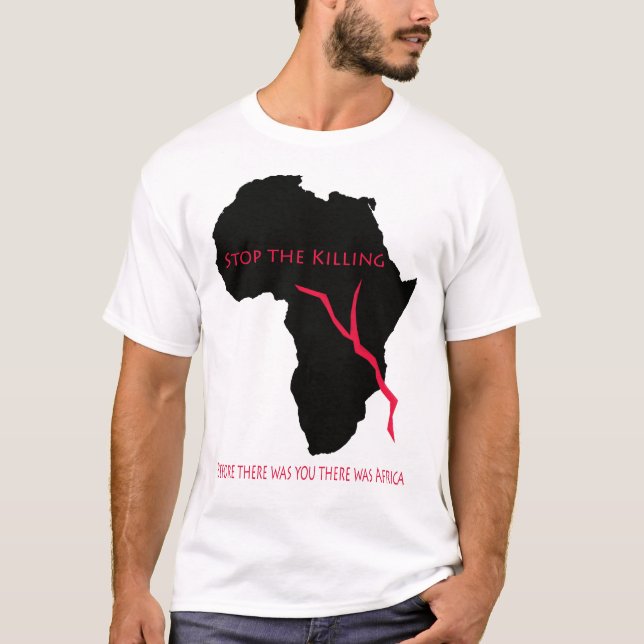 Sang de carte de l'Afrique de T-shirt (Devant)
