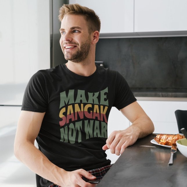Sangak nicht Krieg | Persisches Kiesbrot T-Shirt (Make Sangak Not War | Persian Pebble Bread T-Shirt)