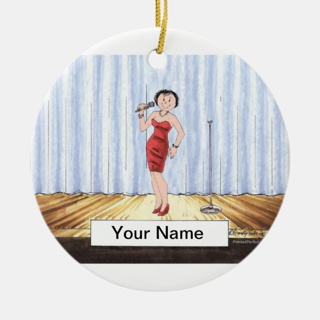 Sänger - Frau Keramikornament (Vorne)