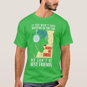 Sänger Gesang Musik Note Musikschule Freunde T-Shirt