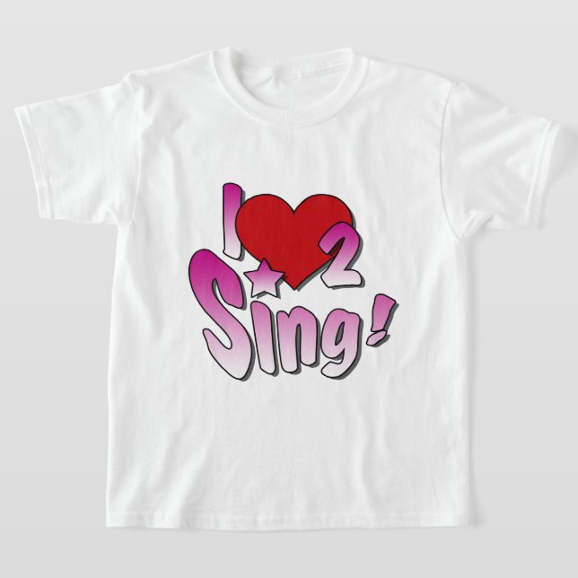 Sänger, ich Liebe 2 Sing T-Shirt (Ablage )