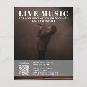 Sänger Musiker Musik Foto Werbekonzert Flyer