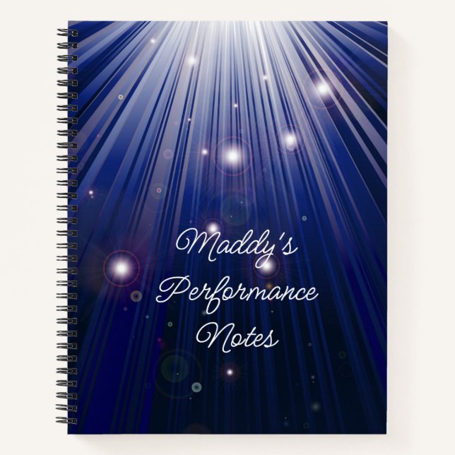 Sänger oder Schauspieler Notizbuch (Vorderseite)