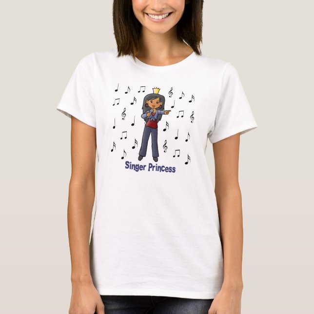 Sänger-Prinzessin T-Shirt (Vorderseite)