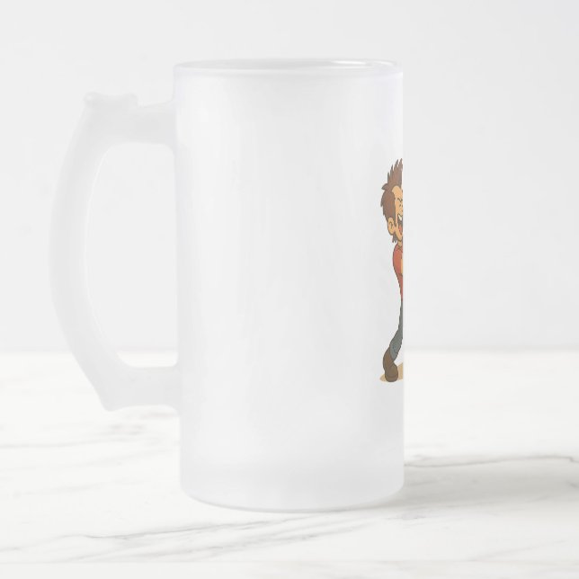 Sänger steigt ein mattglas bierglas (Links)