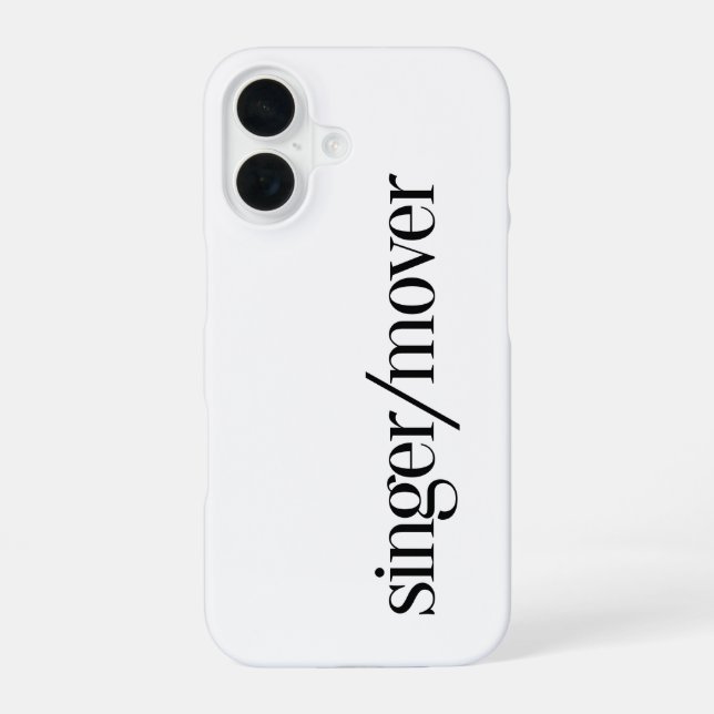Sänger/Tänzer iPhone 16 Hülle (Rückseite)