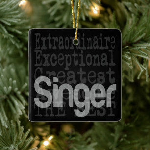 Sängerin Extraordinaire Keramikornament