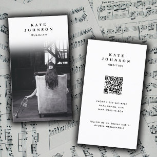 Sängerin Musical Artist Foto Social Media QR Code Visitenkarte