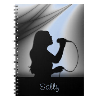 Sängerin Silver Curtain Personal Notebook Notizblock