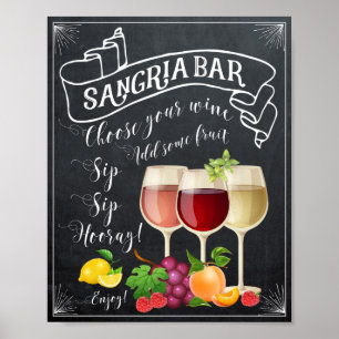 Sangria-Bar-Plakat Tafel Poster