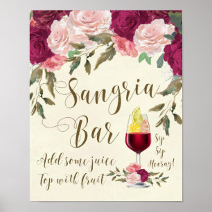 Sangria-Bar-Schild Poster