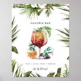 Sangria Cocktail Bar-Symbol Poster