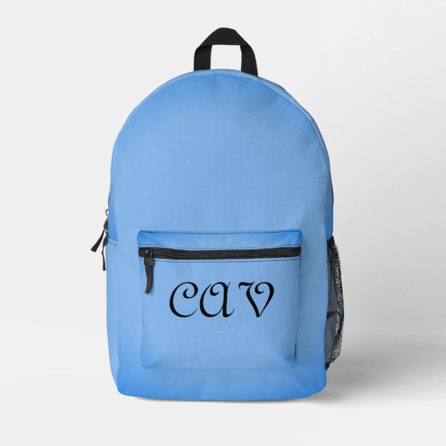 Sangria Cornflower Blue Bedruckter Rucksack (Vorderseite)