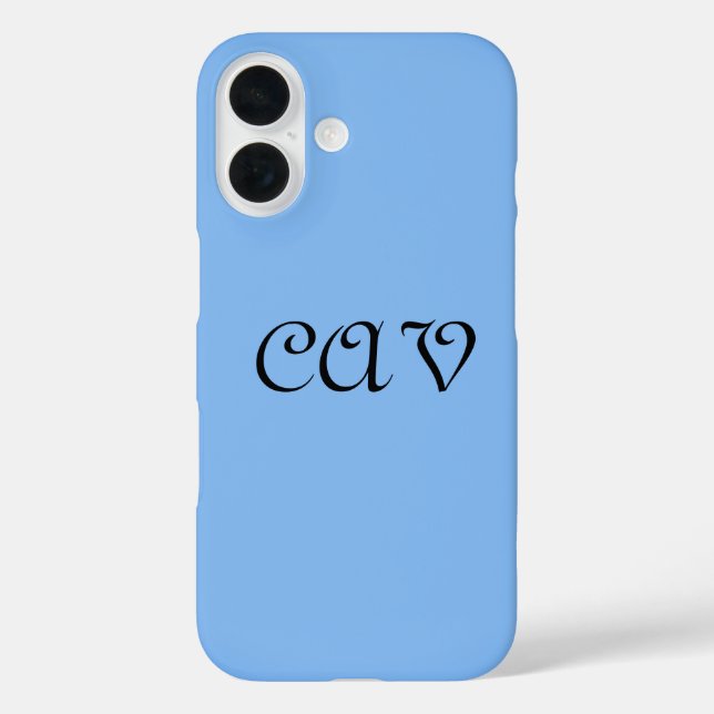 Sangria Cornflower Blue iPhone 16 Hülle (Rückseite)