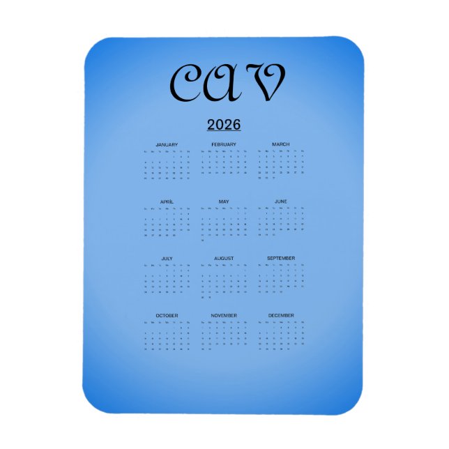 Sangria Cornflower Blue  Magnet (Vertikal)