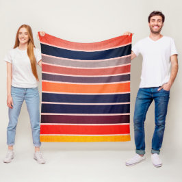 Sangria gestreift fleecedecke