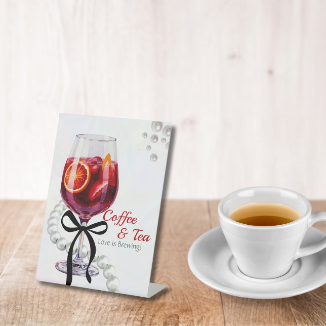 Sangria Kaffee- und Teezubereitung Liebe wird gebr Sockelschild (Von Creator hochgeladen)