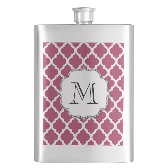 Sangria marokkanische Tile mit individualisierbare Flachmann (Vorderseite)