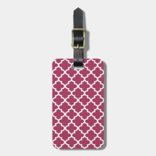 Sangria Marokkanischer Tile Trellis Pattern Gepäckanhänger